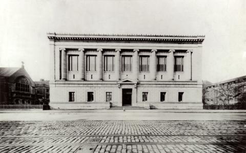 Historical photograph of the N-YHS building frontage